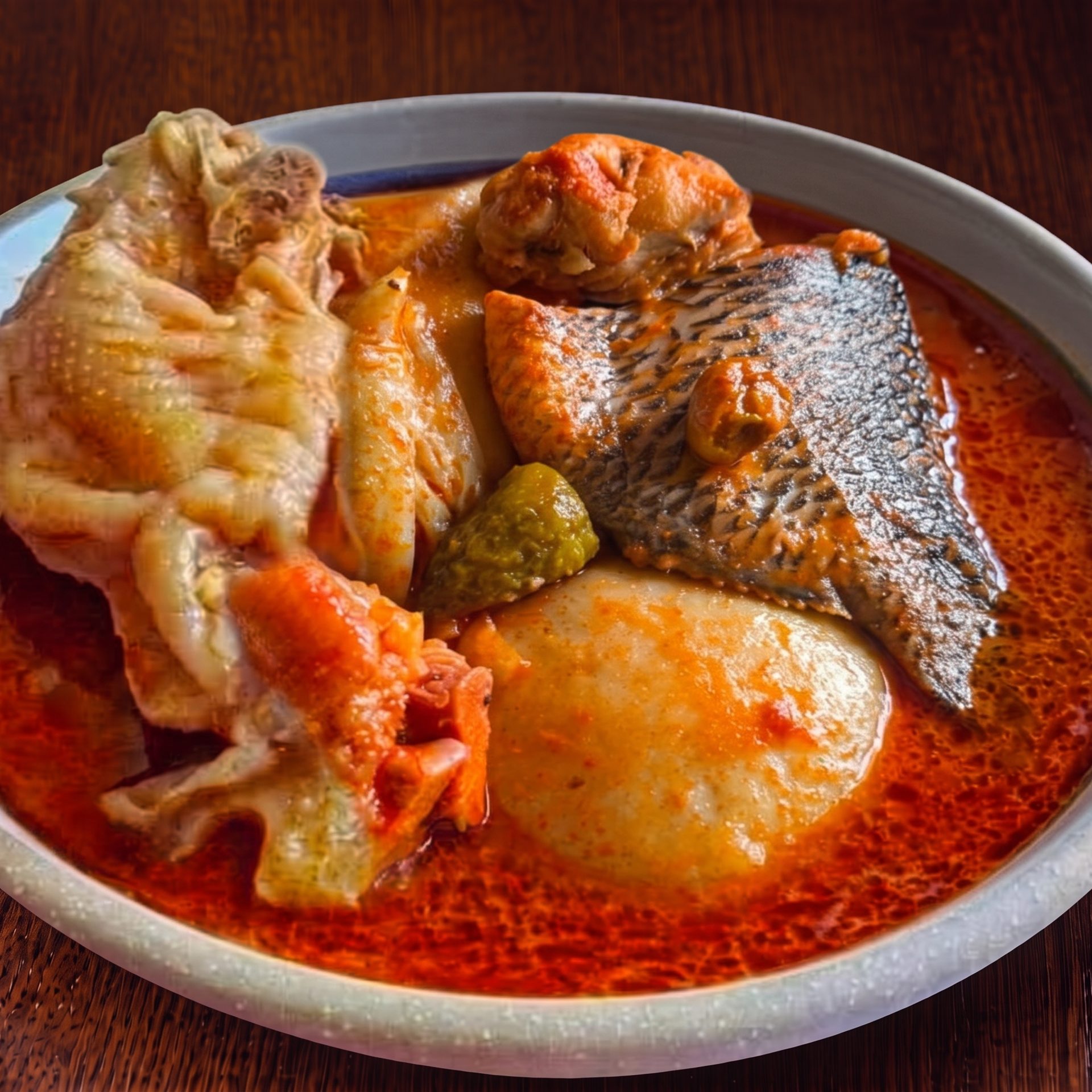 Kebabs, Samosas, Whole Fish
