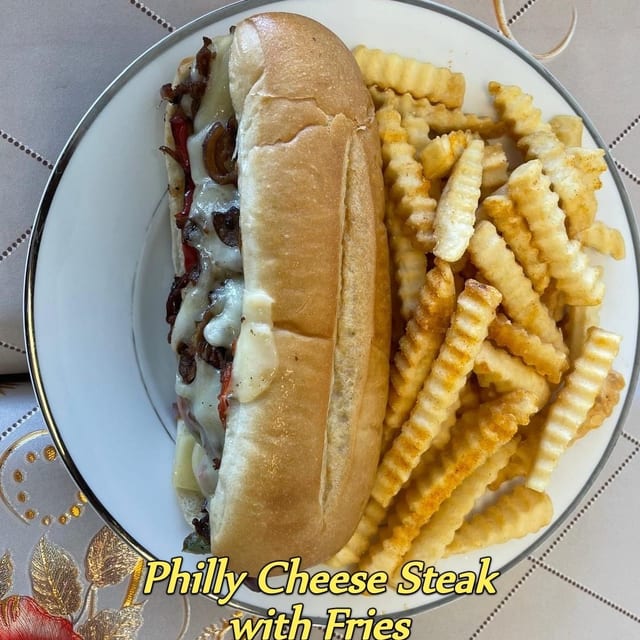 Steak and Cheese Half Combo.