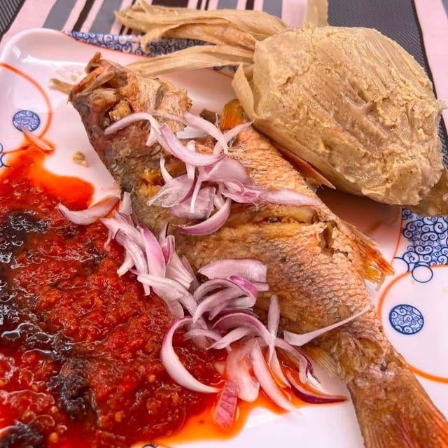 Kenkey With Fish.