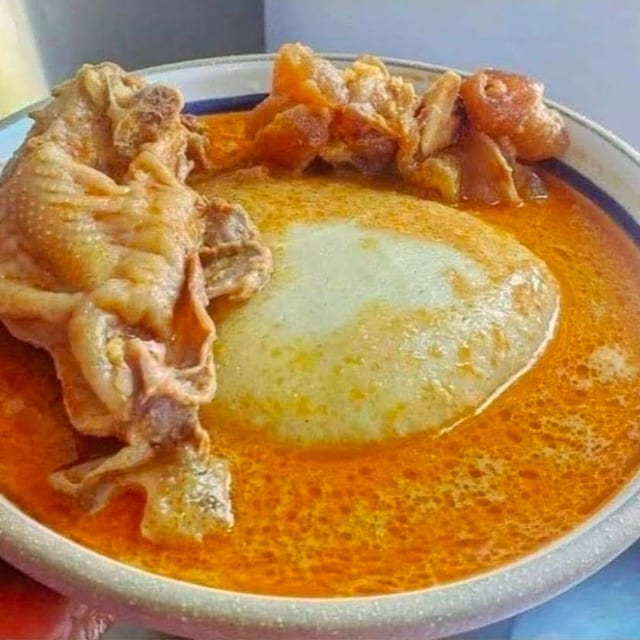 Fufu With Groundnut Soup.