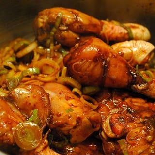 Brown Stew Chicken With Rice & Peas
