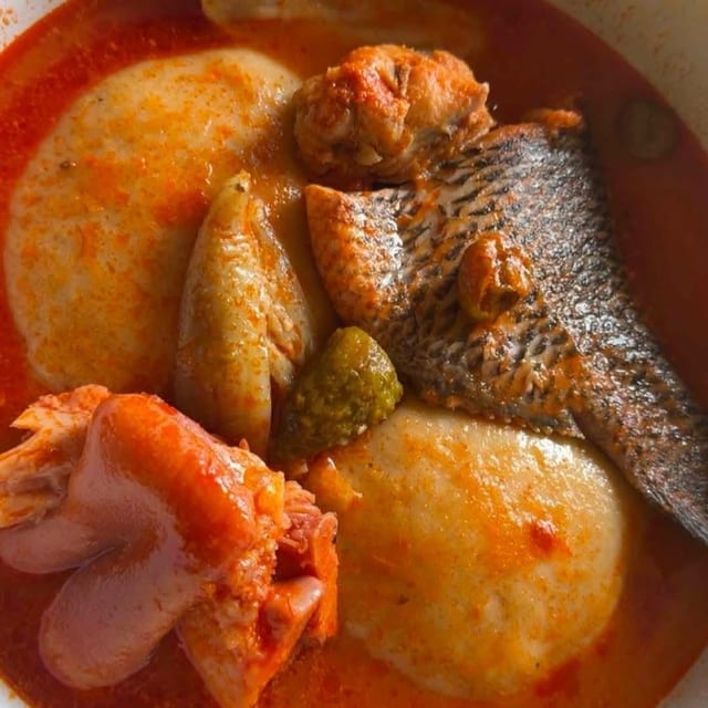 Fufu With Light Soup.