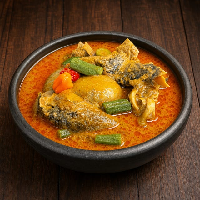 Kokonte With Soup.