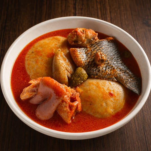 Fufu With Light Soup.